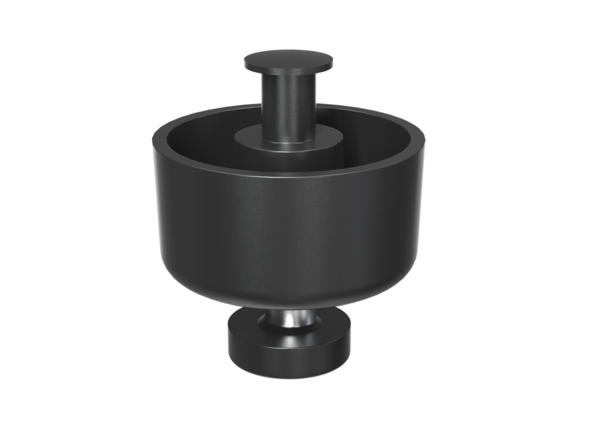 TW 7442 - Adjustable foot, fi.50 h-26 black